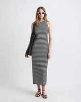 Sleeveless Ribbed Midi Dress