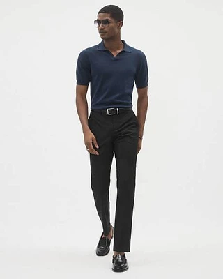 Pantalon de Ville Noir à Coupe Ajustée