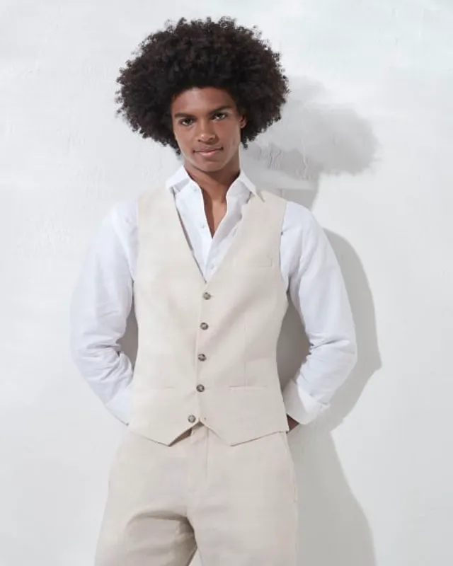 RW&CO. - Wool-Blend Suiting Vest Black