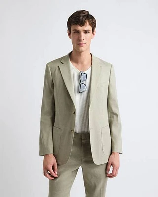 Tailored-Fit Sage Linen-Blend Suit Blazer