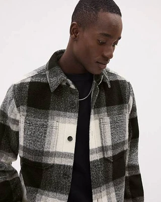 Long-Sleeve Plaid Overshirt