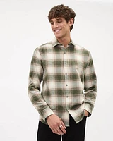 Slim-Fit Plaid Flannel Shirt