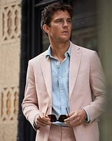 Slim-Fit Linen Suit Blazer