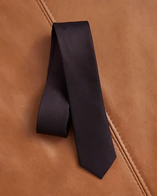 Skinny Solid Purple Tie