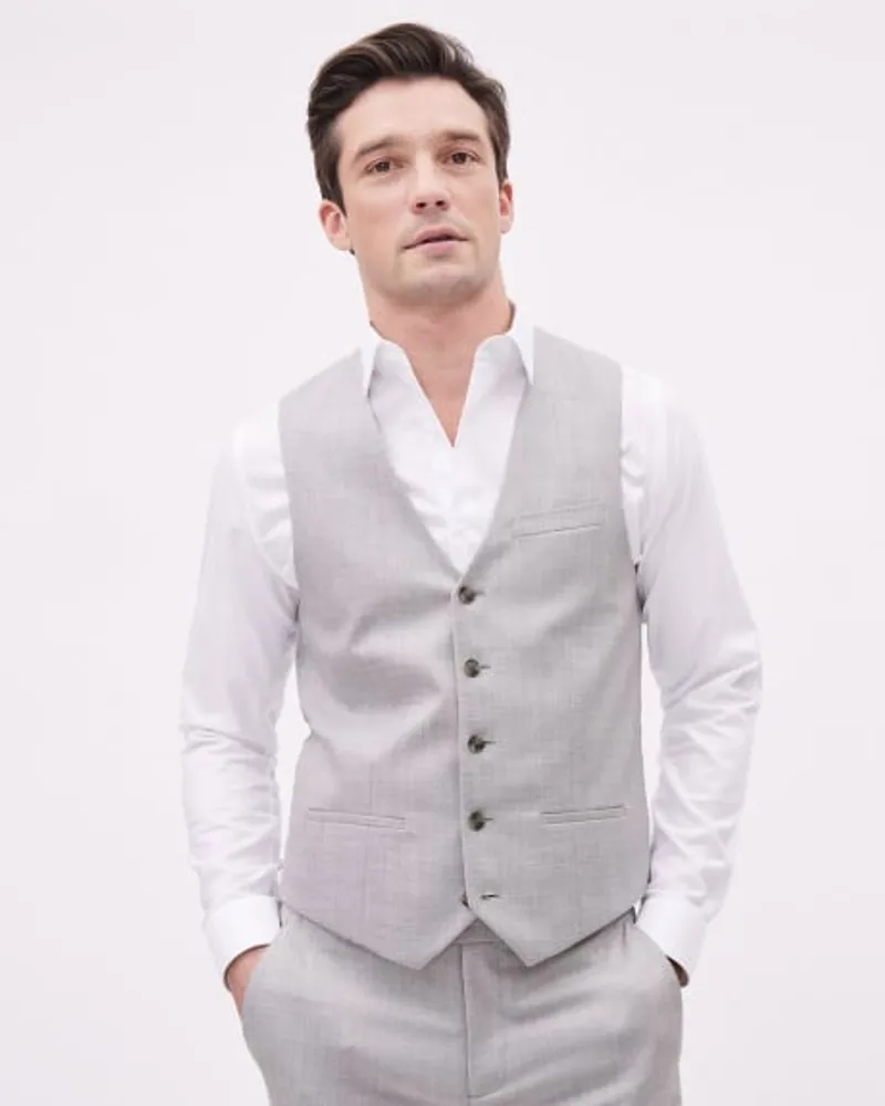 RW&CO. - Essential Light Grey Suit Vest Flint