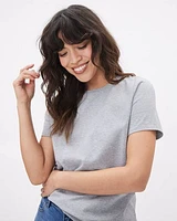 Short-Sleeve Crew-Neck Solid Cotton Tee