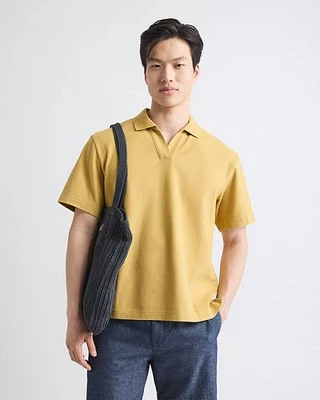 Polo Ample en Jacquard Texturé à Manches Courtes