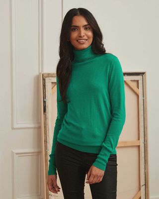 tahari mock turtleneck sweater