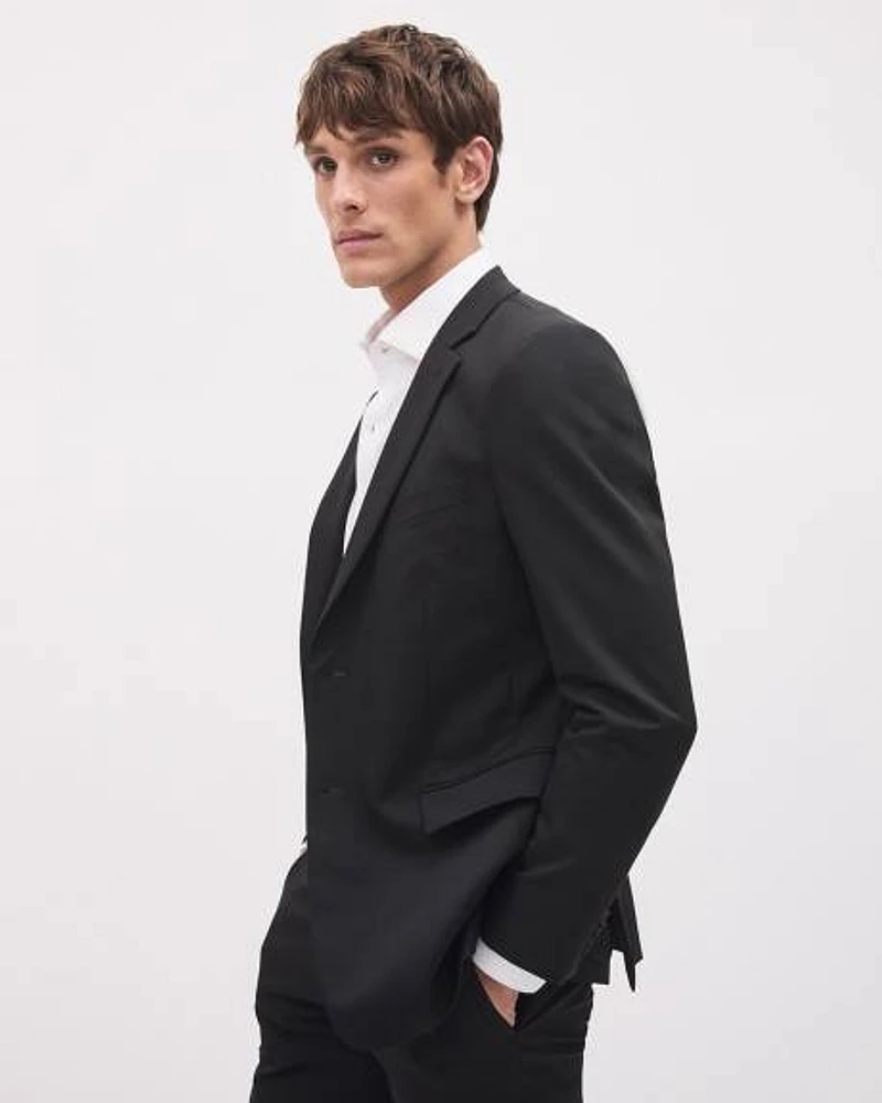 Black Slim Fit E-Tech Blazer