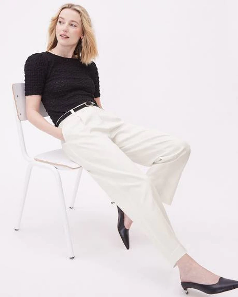 Twill Mid-Rise Tapered-Leg Pant