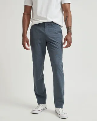 MotionFlexx (R) Tailored Fit Plaid Blue City Pant
