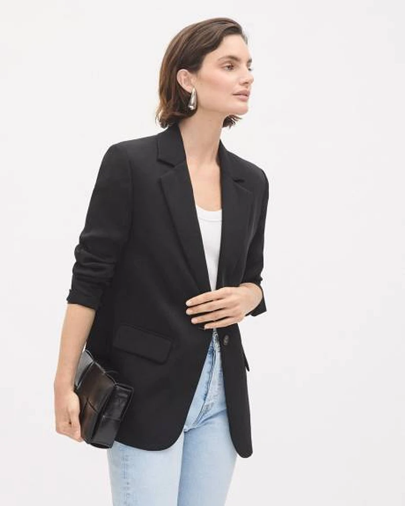 Loose Satin Blazer