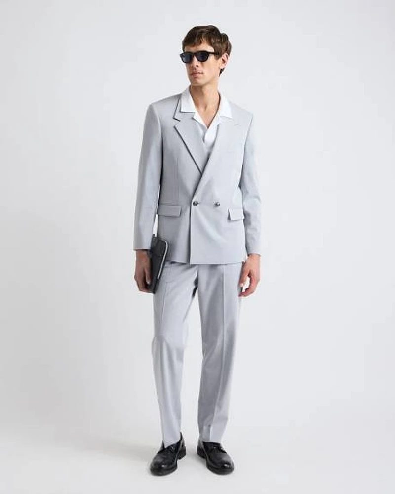 Relaxed-Fit Light Grey Suit Pant
