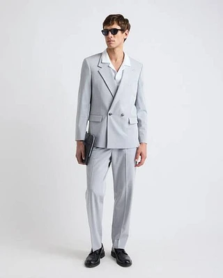 Relaxed-Fit Light Grey Suit Pant