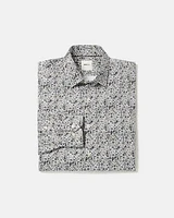 Regular-Fit Dress Shirt with Floral Pattern