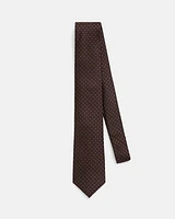 Regular Tie with Square Geometric Pattern