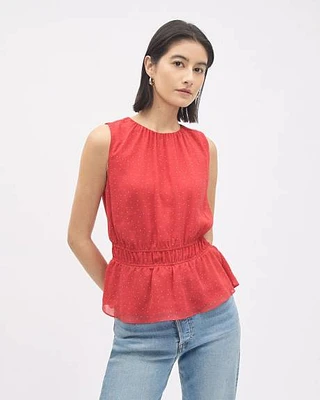 Sleeveless Peplum Blouse