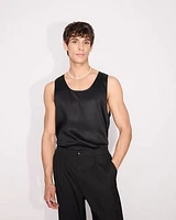 Camisole Satinée à Col Dégagé