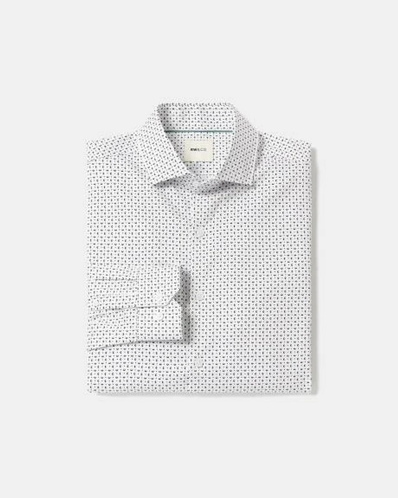 Slim-Fit Dotted Dress Shirt