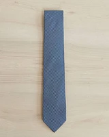 Dark Blue Regular Tie with Micro Geo Pattern