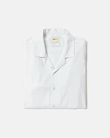 Chemise Habillée Blanche Style Tricot à Coupe Étroite Manches Courtes
