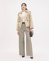 Taupe Wide-Leg High-Rise Pant