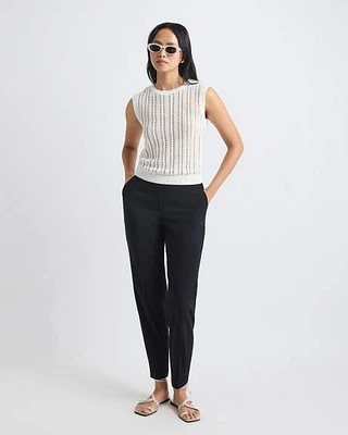 Mid-Rise Tapered-Leg Flowy Jogger Pant