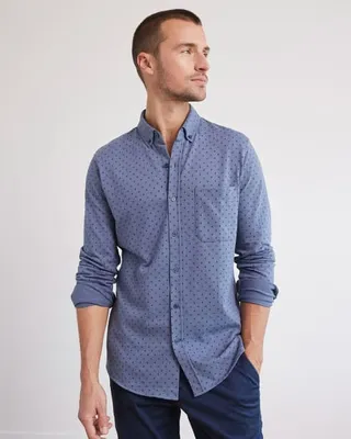 Long-Sleeve Slim-Fit Shirt with Chest Pocket