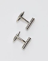 Ribbed Cylindric Cuff Links