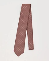 Pink Regular Tie with Micro Dots