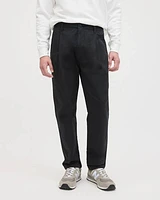 Straight-Leg Pleated Chino Pant