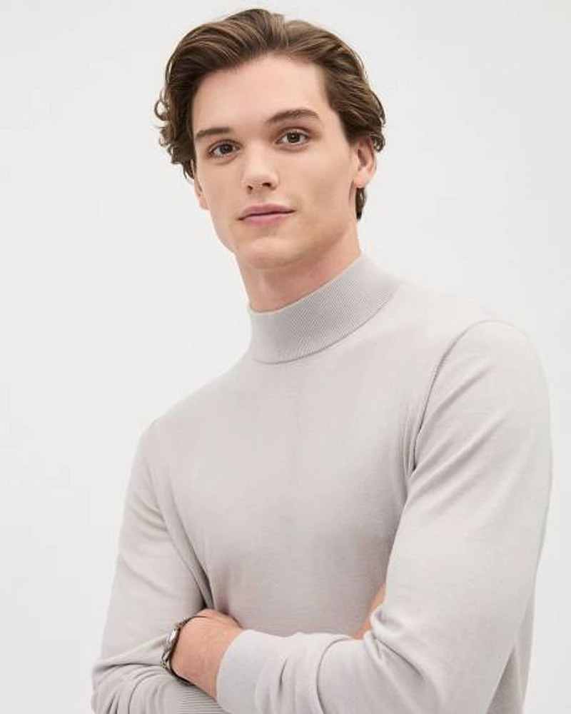 Long-Sleeve Mock-Neck Sweater