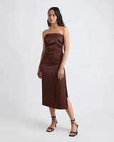 Robe Tube Midi en Satin
