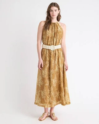 Sleeveless Halter-Neck Maxi Dress