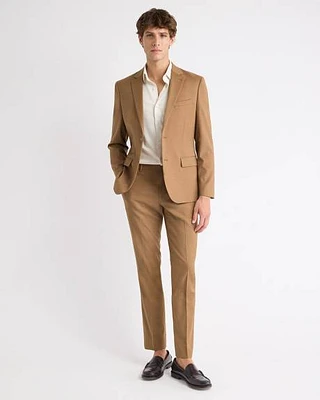 Slim-Fit Golden Brown Suit Pant