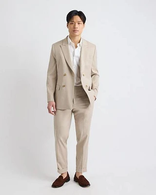 Pantalon de Complet Beige à Jambe Fuselée
