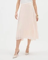 Pleated High-Rise Flare Maxi Skirt