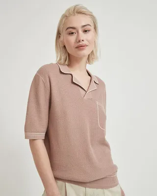Gender-Neutral Short-Sleeve Knit Polo