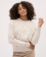 Long-Sleeve Crew-Neck "Ski Club" Sweatshirt