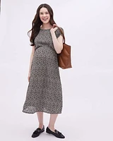 Fit and Flare Crinkle Knit Dress