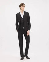 Essential Black Wool-Blend Suit Pant