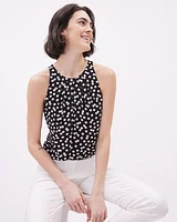 Crew-Neck Chiffon Crepe Cami