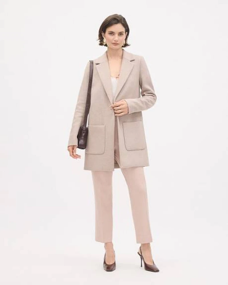 One-Button Wool Jacket
