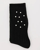 Cozy Socks with Pearls