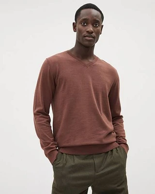 Long-Sleeve V-Neck Sweater