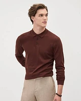 Long-Sleeve Polo Sweater