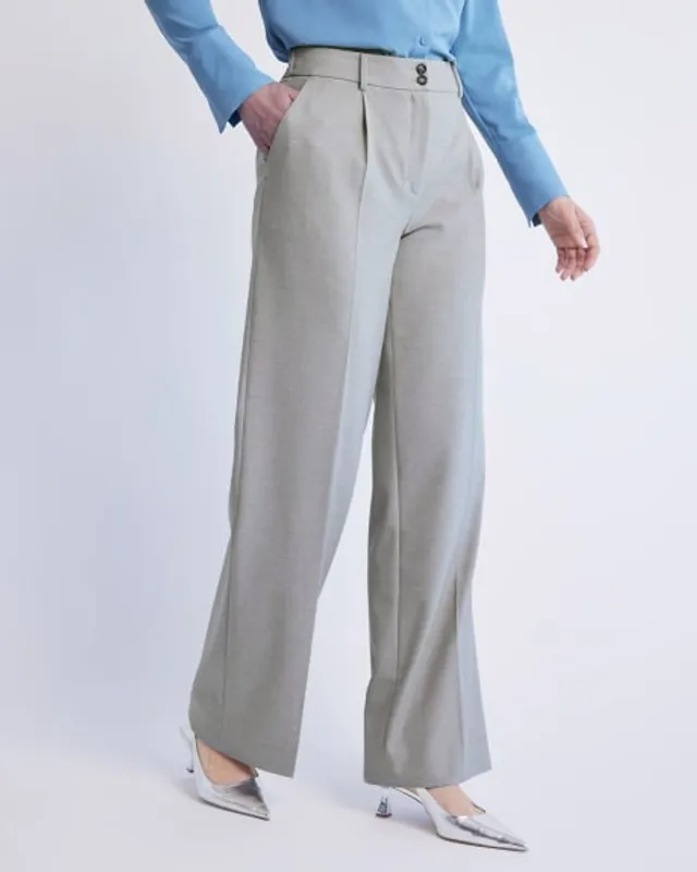 Straight-Leg Mid-Rise Tweed Ankle Pant