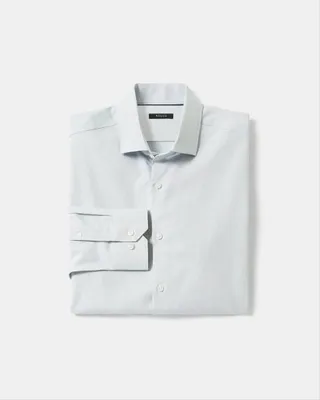 RW&CO. - Slim-Fit Comfort Dress Shirt Silver Blue