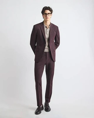 Slim-Fit Deep Berry Suit Pant