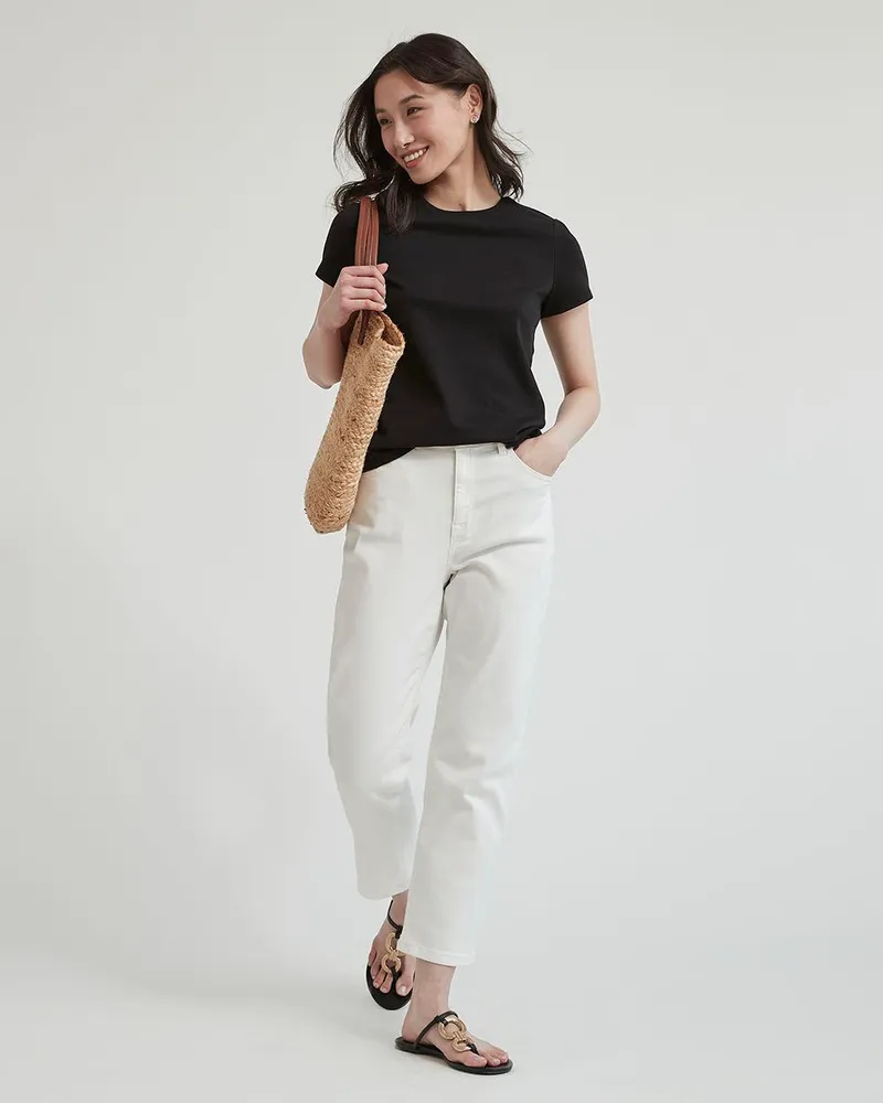 Heavy Cotton Fitted Crew-Neck T-Shirt